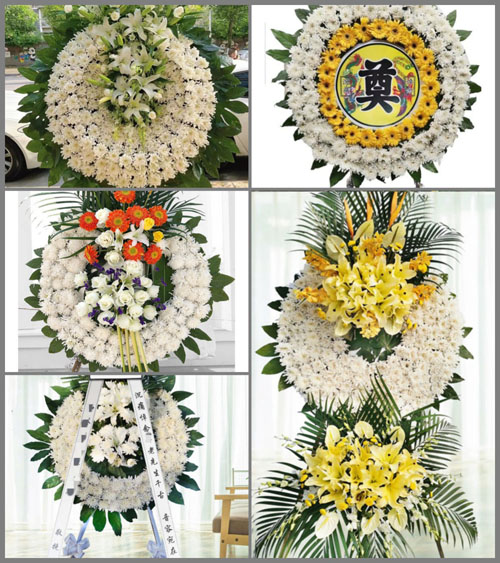 山东青岛即墨市金口镇东渠村花圈速递